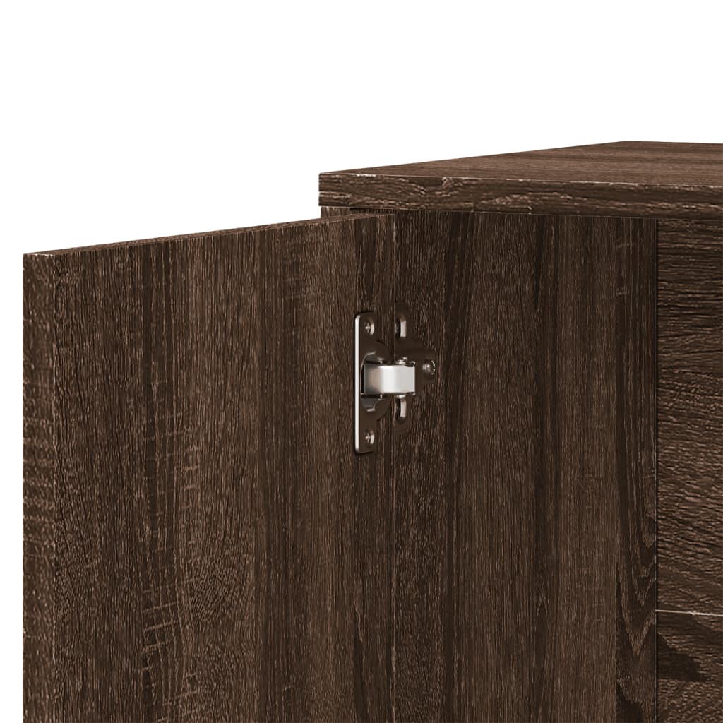 Dressoir 60x31x70 cm bewerkt hout bruin eikenkleurig is nu te koop bij PeponiXL, paradijselijk wonen!