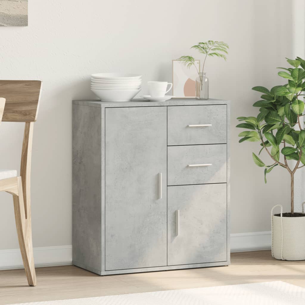 Dressoir 60x31x70 cm bewerkt hout betongrijs is nu te koop bij PeponiXL, paradijselijk wonen!