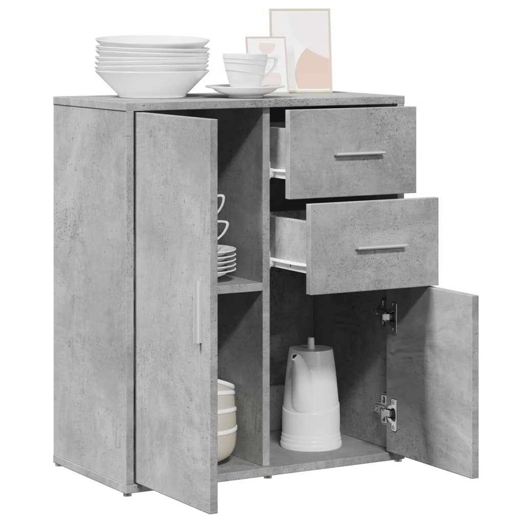 Dressoir 60x31x70 cm bewerkt hout betongrijs is nu te koop bij PeponiXL, paradijselijk wonen!