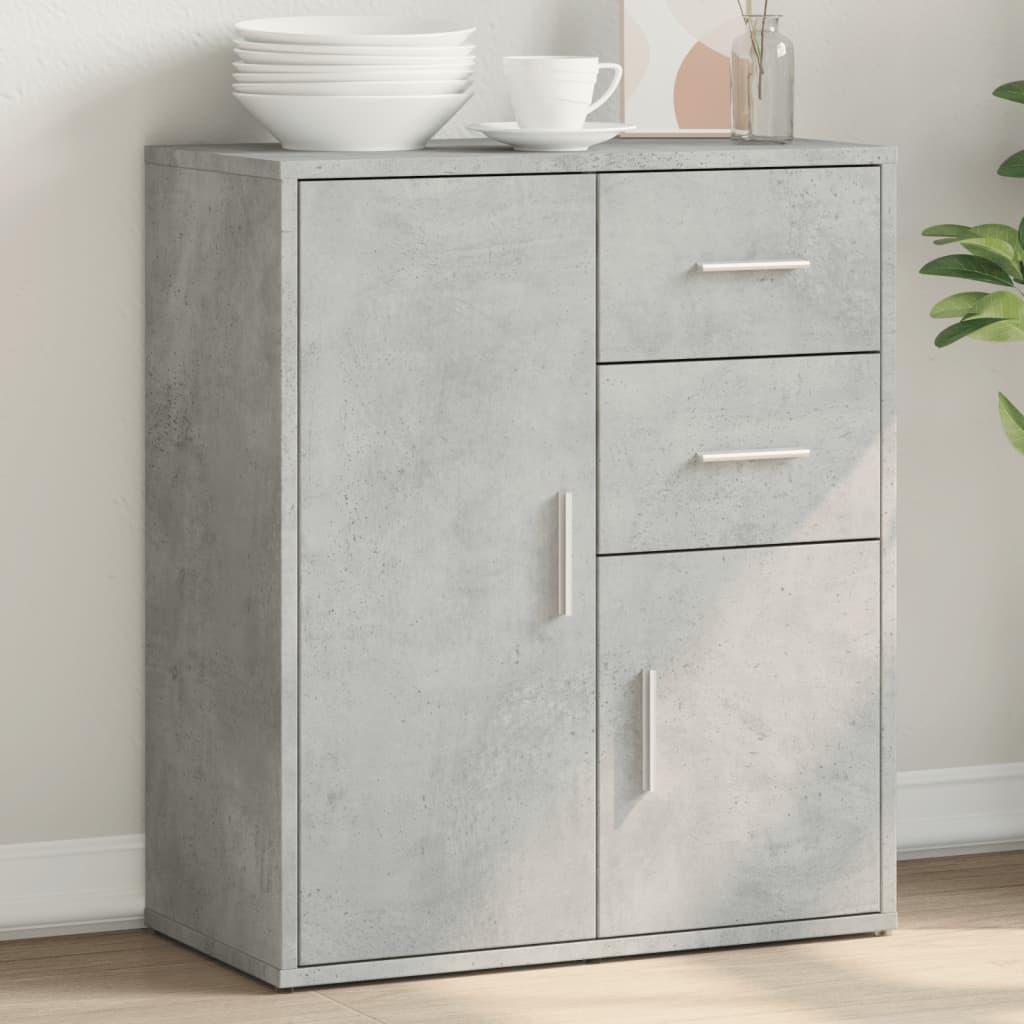 Dressoir 60x31x70 cm bewerkt hout betongrijs is nu te koop bij PeponiXL, paradijselijk wonen!