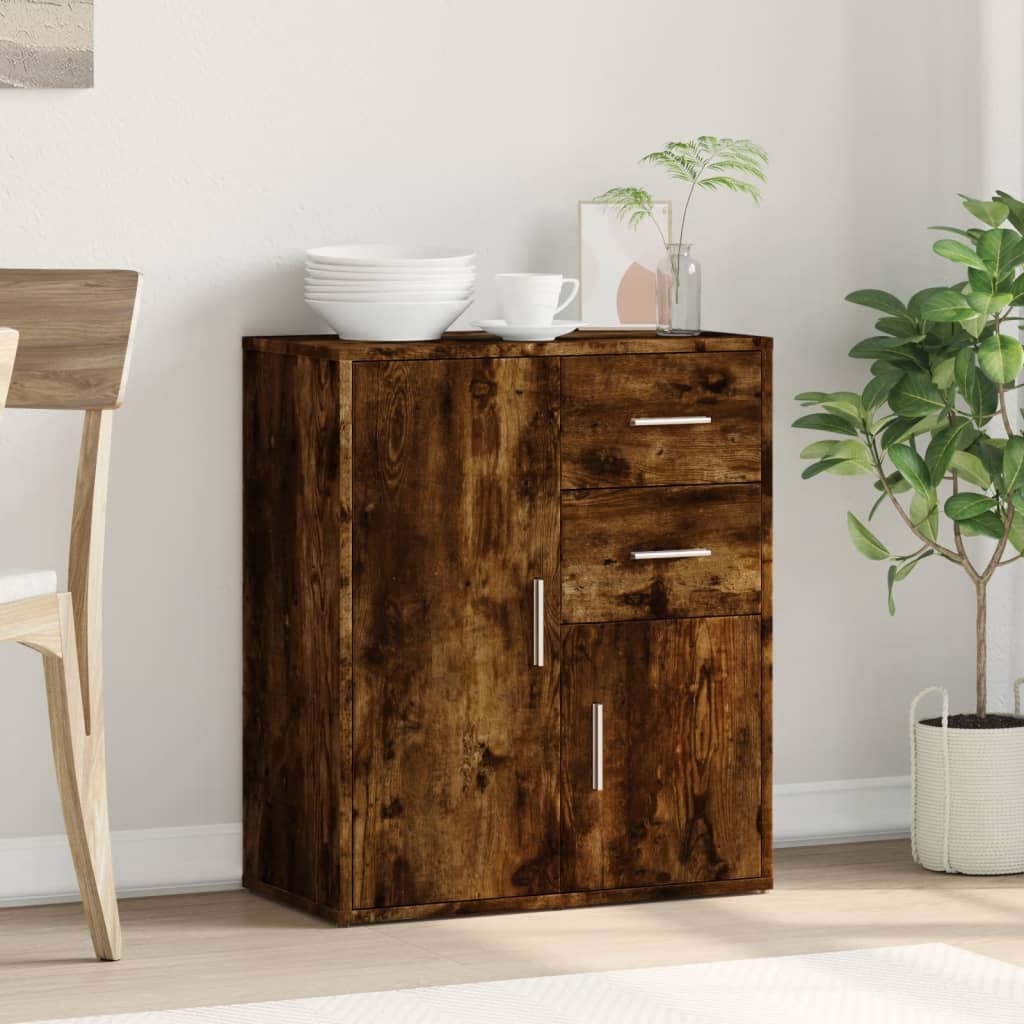 Dressoir 60x31x70 cm bewerkt hout gerookt eikenkleurig is nu te koop bij PeponiXL, paradijselijk wonen!