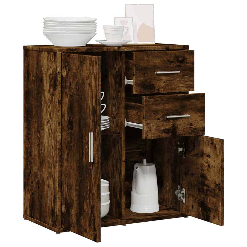 Dressoir 60x31x70 cm bewerkt hout gerookt eikenkleurig is nu te koop bij PeponiXL, paradijselijk wonen!