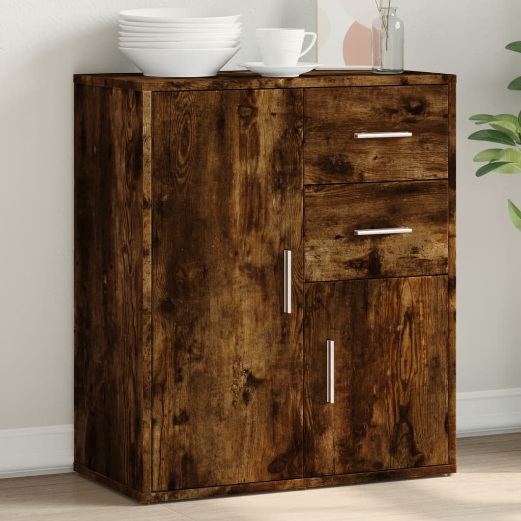 Dressoir 60x31x70 cm bewerkt hout gerookt eikenkleurig is nu te koop bij PeponiXL, paradijselijk wonen!