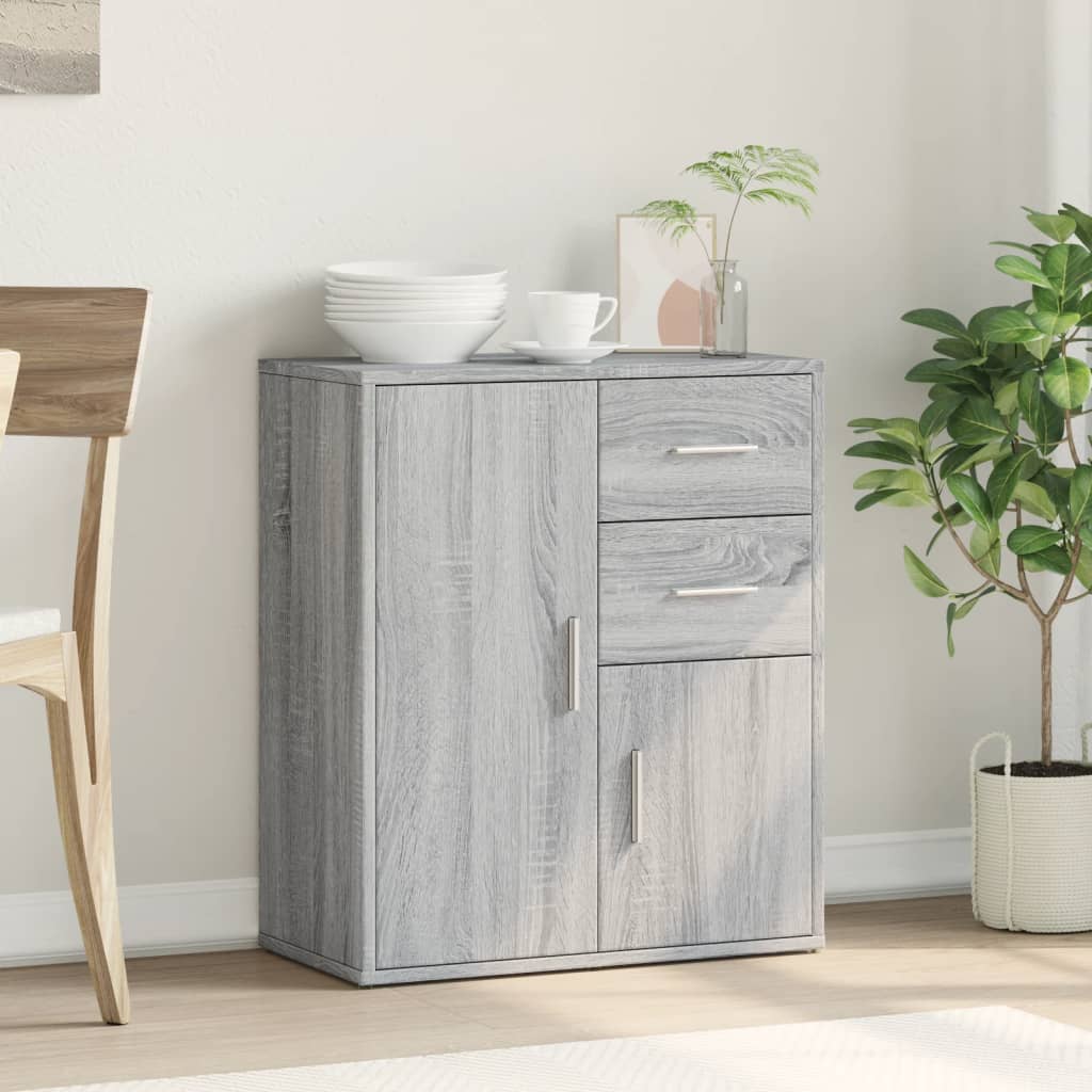 Dressoir 60x31x70 cm bewerkt hout grijs sonoma is nu te koop bij PeponiXL, paradijselijk wonen!