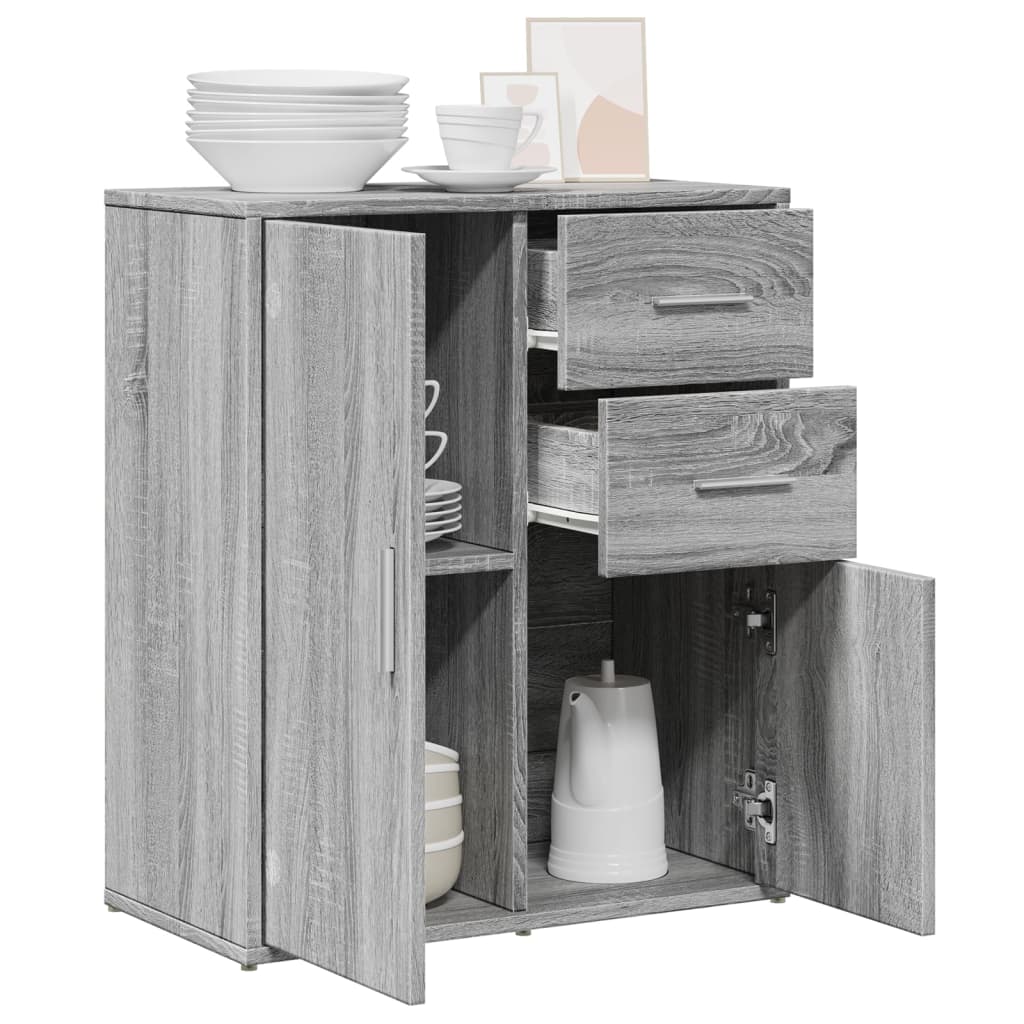 Dressoir 60x31x70 cm bewerkt hout grijs sonoma is nu te koop bij PeponiXL, paradijselijk wonen!