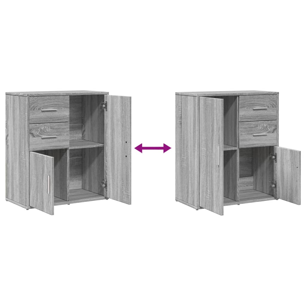 Dressoir 60x31x70 cm bewerkt hout grijs sonoma is nu te koop bij PeponiXL, paradijselijk wonen!