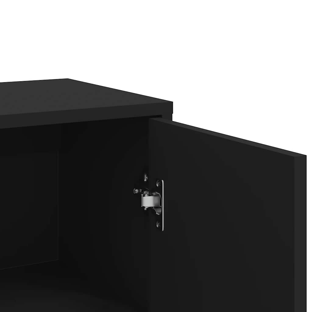 Dressoir 60x31x84 cm bewerkt hout zwart is nu te koop bij PeponiXL, paradijselijk wonen!