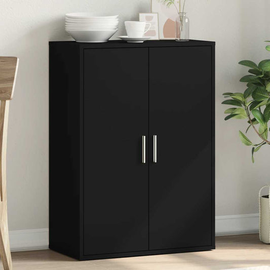 Dressoir 60x31x84 cm bewerkt hout zwart is nu te koop bij PeponiXL, paradijselijk wonen!