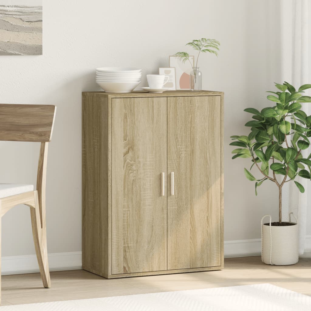 Dressoir 60x31x84 cm bewerkt hout sonoma eikenkleurig is nu te koop bij PeponiXL, paradijselijk wonen!