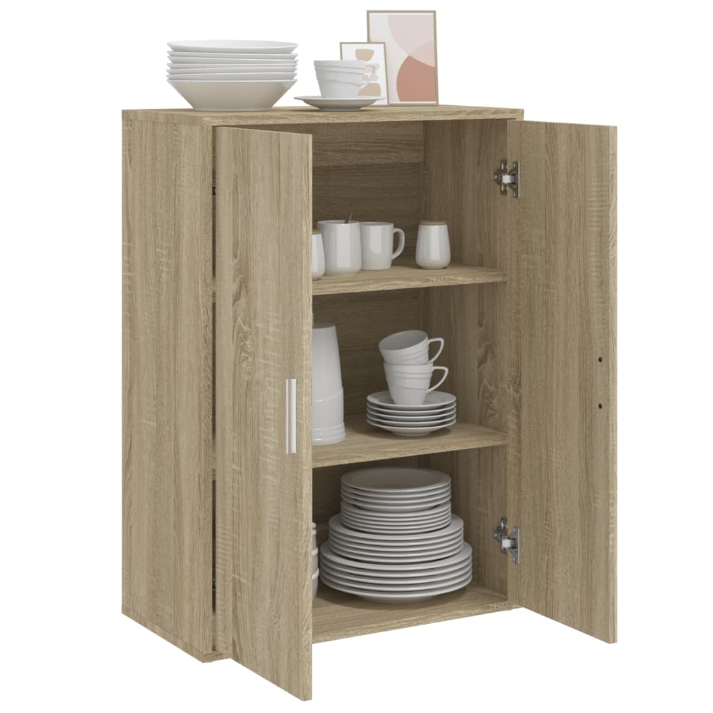 Dressoir 60x31x84 cm bewerkt hout sonoma eikenkleurig is nu te koop bij PeponiXL, paradijselijk wonen!