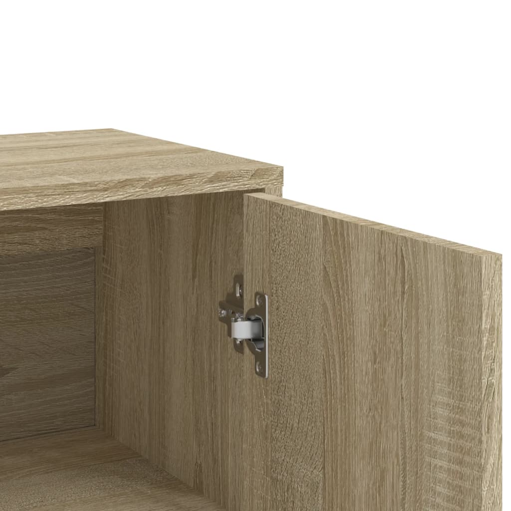 Dressoir 60x31x84 cm bewerkt hout sonoma eikenkleurig is nu te koop bij PeponiXL, paradijselijk wonen!