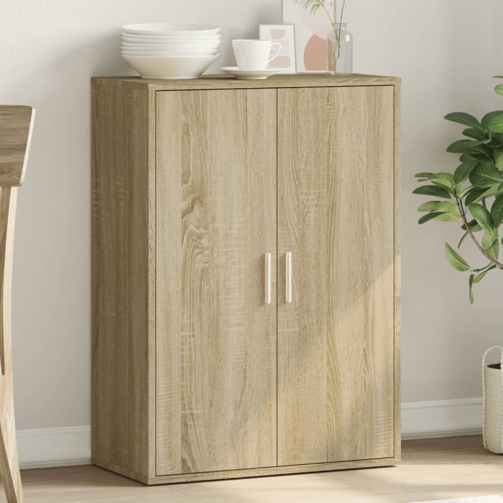 Dressoir 60x31x84 cm bewerkt hout sonoma eikenkleurig is nu te koop bij PeponiXL, paradijselijk wonen!