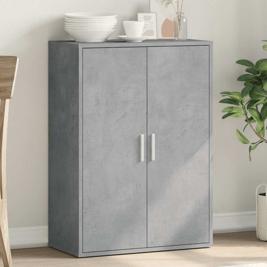 Dressoir 60x31x84 cm bewerkt hout betongrijs is nu te koop bij PeponiXL, paradijselijk wonen!
