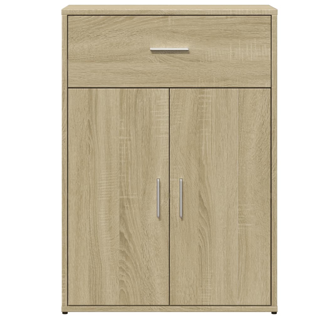 Dressoir 60x30x84 cm bewerkt hout sonoma eikenkleurig is nu te koop bij PeponiXL, paradijselijk wonen!