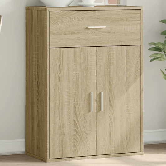 Dressoir 60x30x84 cm bewerkt hout sonoma eikenkleurig is nu te koop bij PeponiXL, paradijselijk wonen!