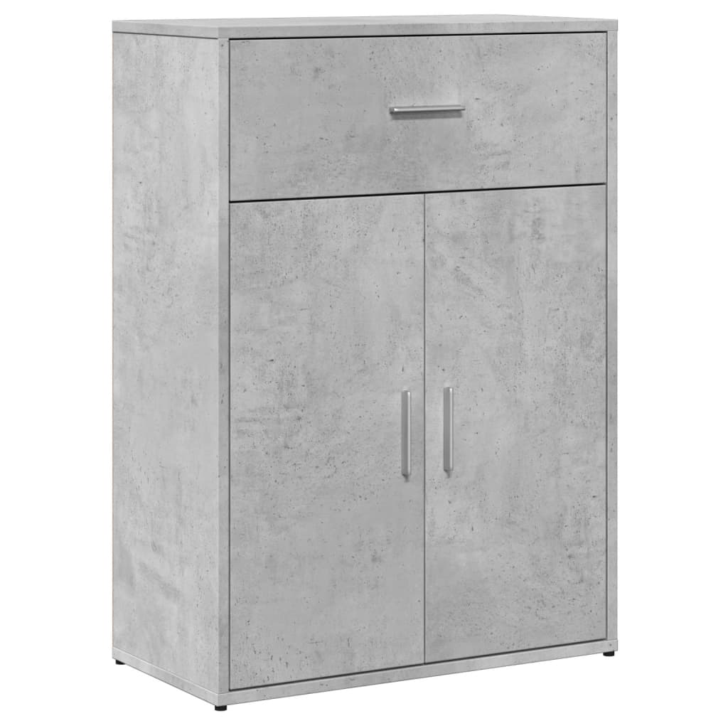 Dressoir 60x30x84 cm bewerkt hout betongrijs is nu te koop bij PeponiXL, paradijselijk wonen!