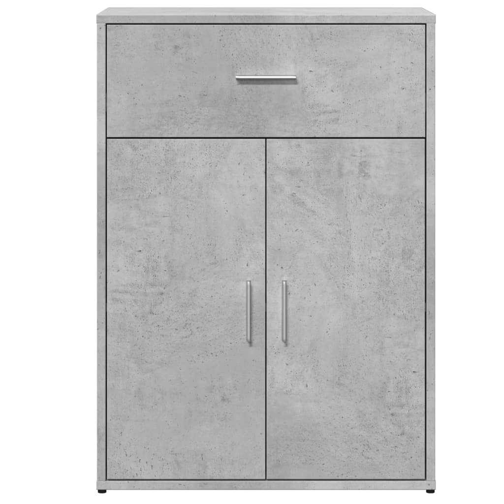 Dressoir 60x30x84 cm bewerkt hout betongrijs is nu te koop bij PeponiXL, paradijselijk wonen!