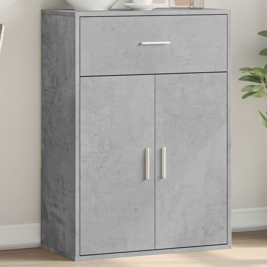 Dressoir 60x30x84 cm bewerkt hout betongrijs is nu te koop bij PeponiXL, paradijselijk wonen!