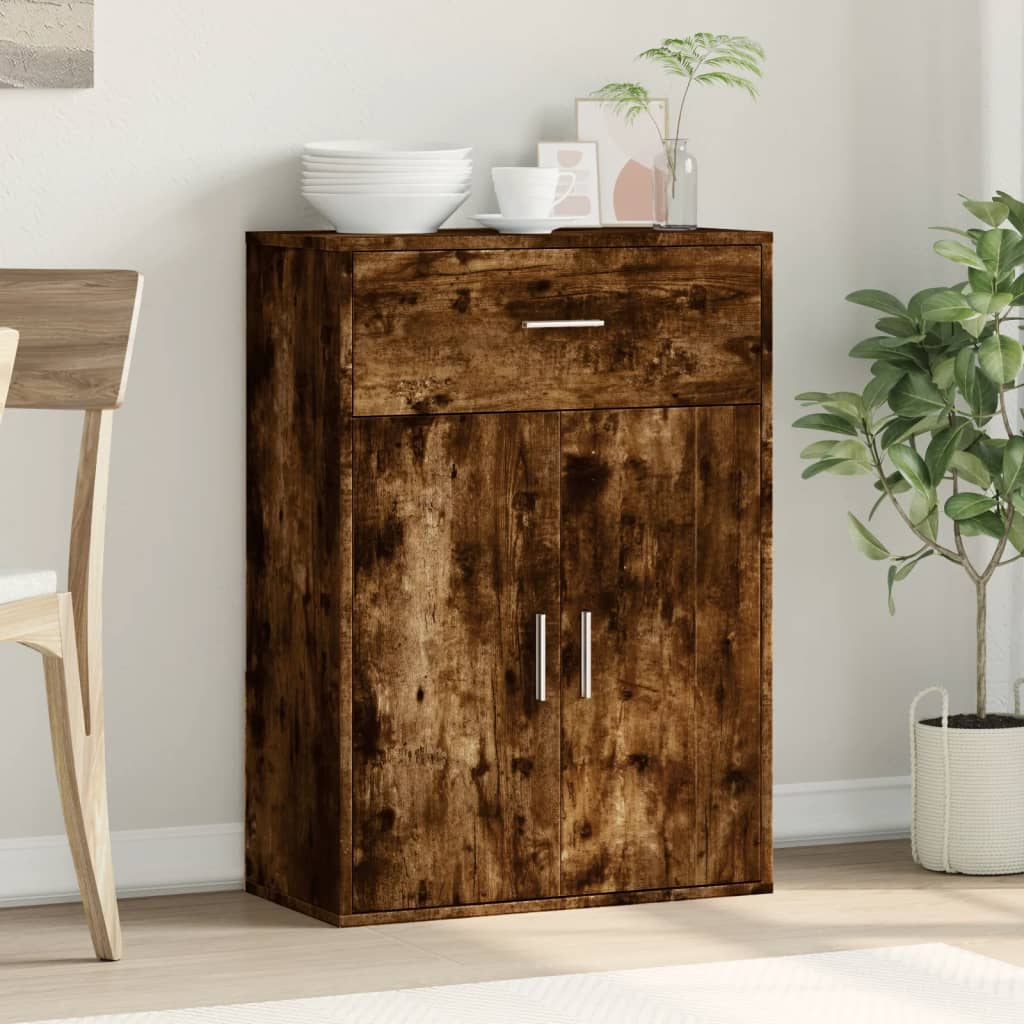 Dressoir 60x30x84 cm bewerkt hout gerookt eikenkleurig is nu te koop bij PeponiXL, paradijselijk wonen!