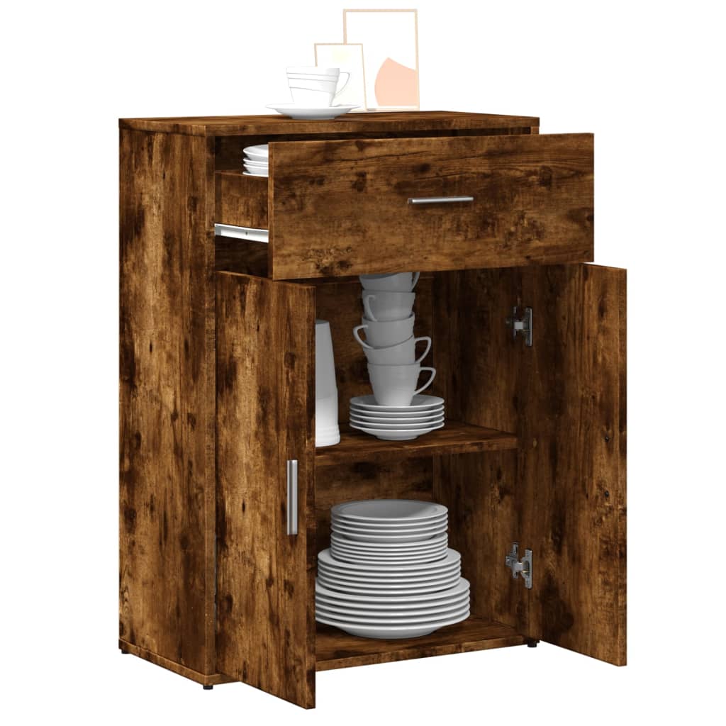 Dressoir 60x30x84 cm bewerkt hout gerookt eikenkleurig is nu te koop bij PeponiXL, paradijselijk wonen!