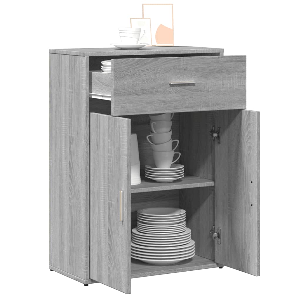 Dressoir 60x30x84 cm bewerkt hout grijs sonoma eikenkleurig is nu te koop bij PeponiXL, paradijselijk wonen!