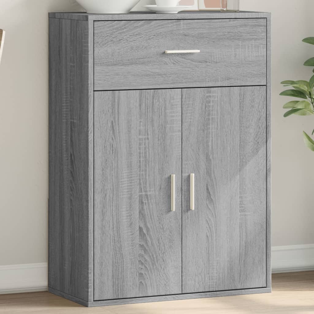 Dressoir 60x30x84 cm bewerkt hout grijs sonoma eikenkleurig is nu te koop bij PeponiXL, paradijselijk wonen!