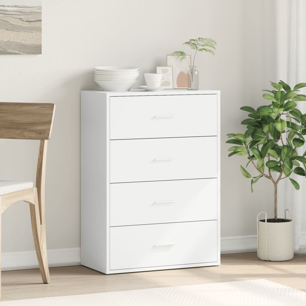 Dressoir 60x31x84 cm bewerkt hout wit is nu te koop bij PeponiXL, paradijselijk wonen!