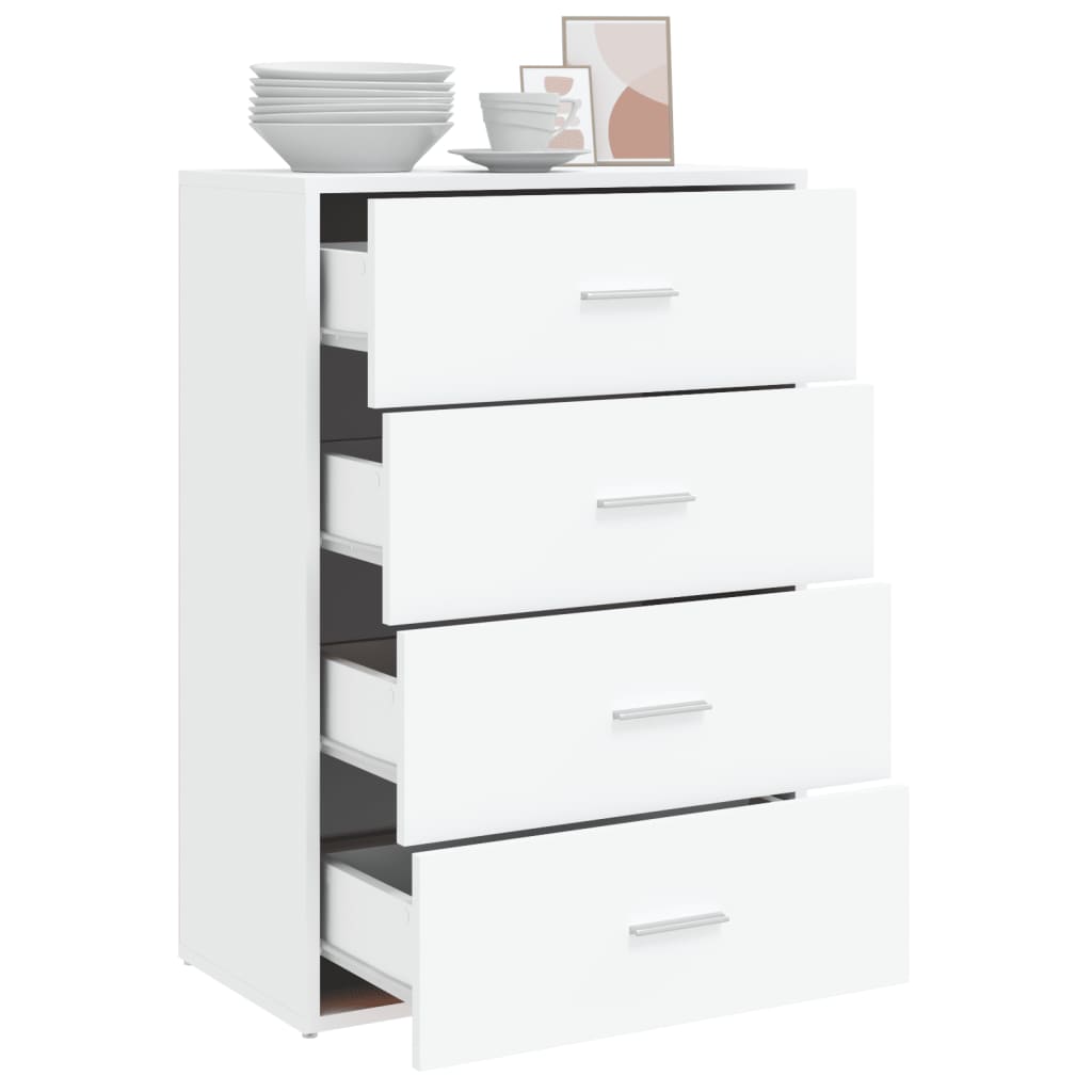 Dressoir 60x31x84 cm bewerkt hout wit is nu te koop bij PeponiXL, paradijselijk wonen!