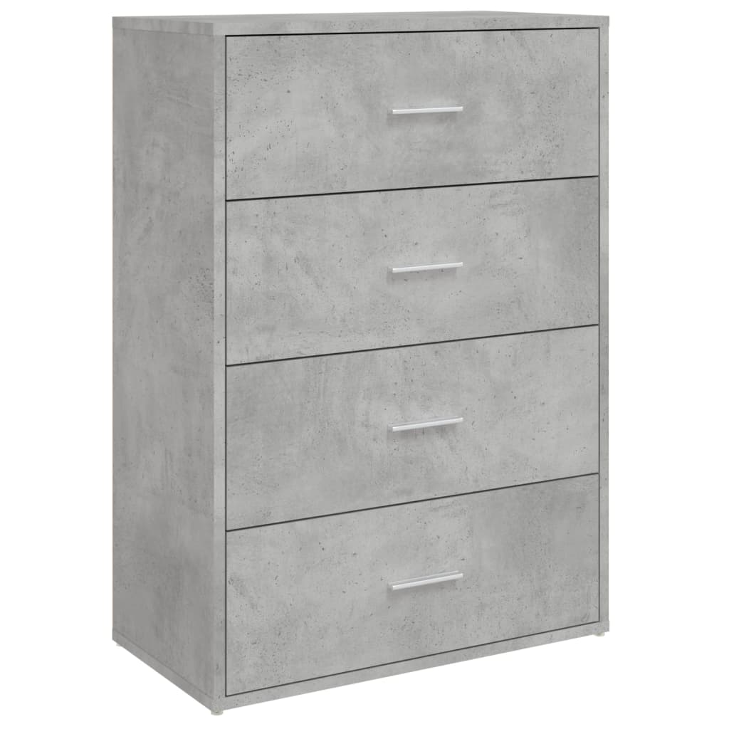 Dressoir 60x31x84 cm bewerkt hout betongrijs is nu te koop bij PeponiXL, paradijselijk wonen!