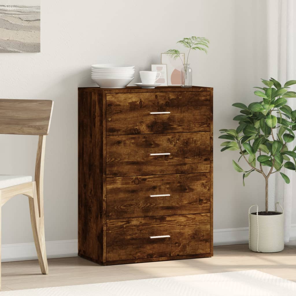 Dressoir 60x31x84 cm bewerkt hout gerookt eikenkleurig is nu te koop bij PeponiXL, paradijselijk wonen!