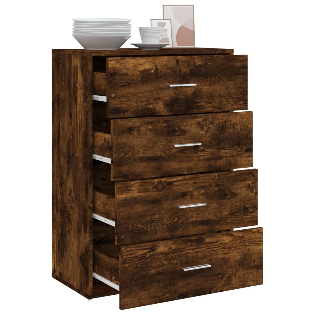 Dressoir 60x31x84 cm bewerkt hout gerookt eikenkleurig is nu te koop bij PeponiXL, paradijselijk wonen!