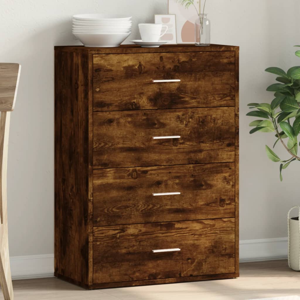 Dressoir 60x31x84 cm bewerkt hout gerookt eikenkleurig is nu te koop bij PeponiXL, paradijselijk wonen!