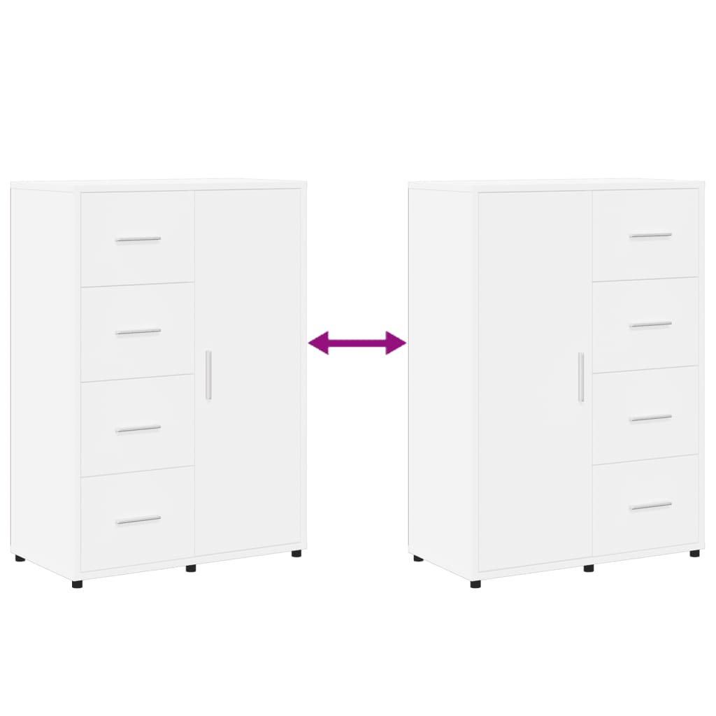 Dressoir 60x31x84 cm bewerkt hout wit is nu te koop bij PeponiXL, paradijselijk wonen!