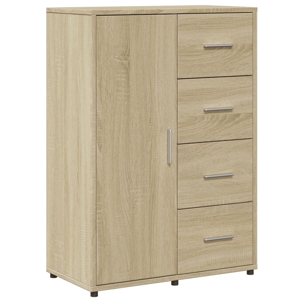 Dressoir 60x31x84 cm bewerkt hout sonoma eikenkleurig is nu te koop bij PeponiXL, paradijselijk wonen!