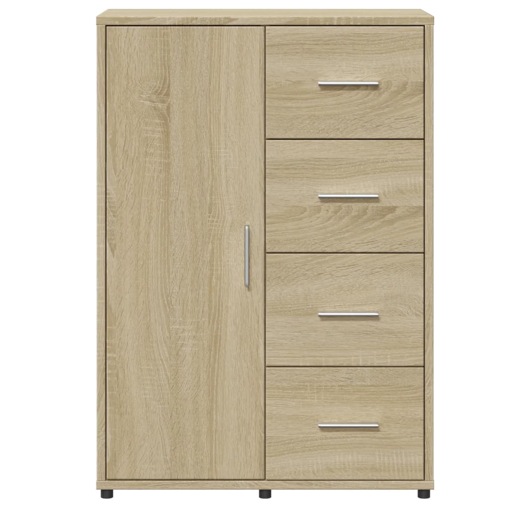 Dressoir 60x31x84 cm bewerkt hout sonoma eikenkleurig is nu te koop bij PeponiXL, paradijselijk wonen!