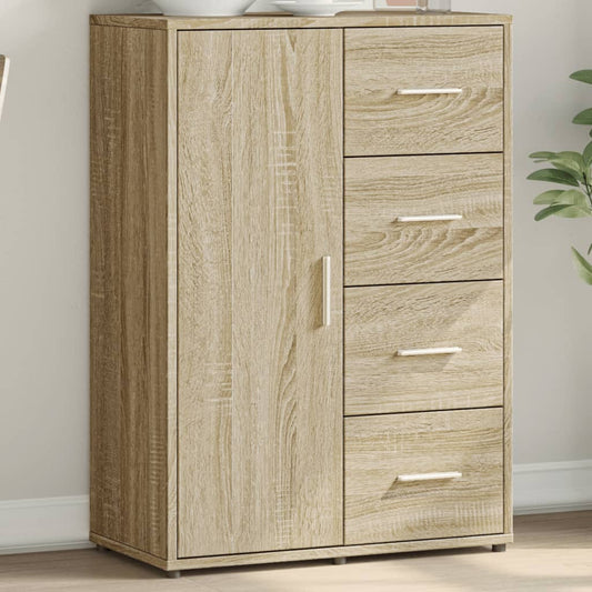 Dressoir 60x31x84 cm bewerkt hout sonoma eikenkleurig is nu te koop bij PeponiXL, paradijselijk wonen!
