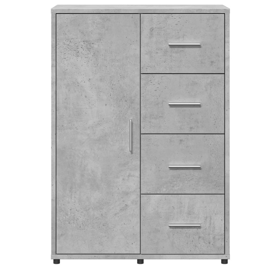 Dressoir 60x31x84 cm bewerkt hout betongrijs is nu te koop bij PeponiXL, paradijselijk wonen!