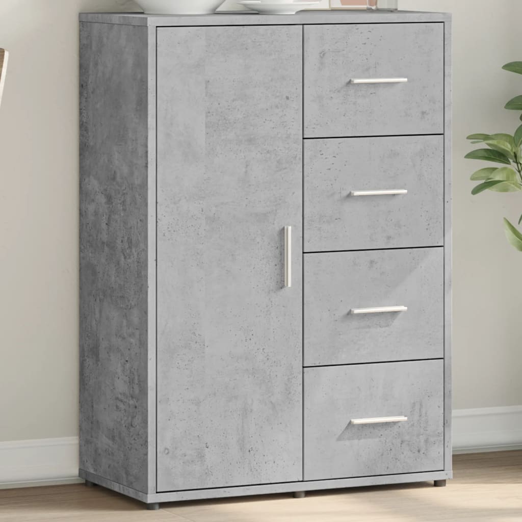 Dressoir 60x31x84 cm bewerkt hout betongrijs is nu te koop bij PeponiXL, paradijselijk wonen!