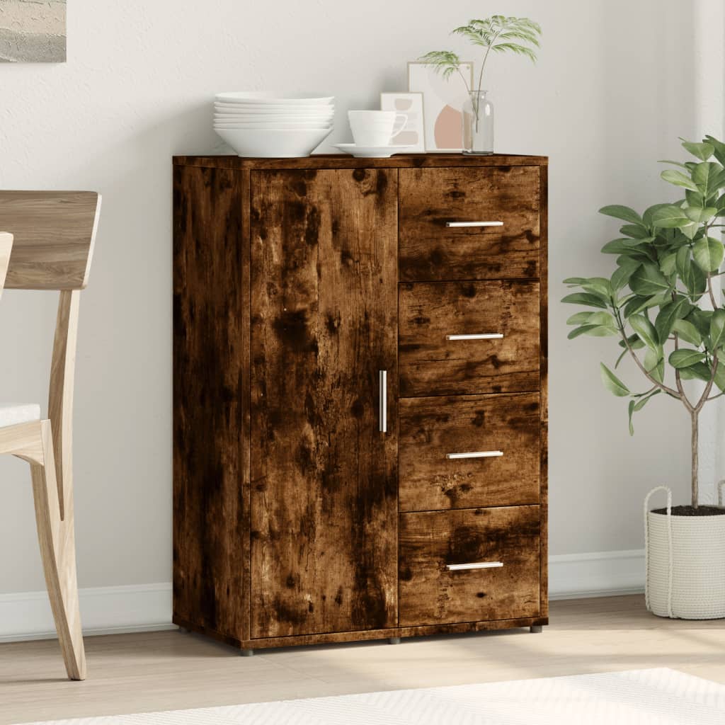 Dressoir 60x31x84 cm bewerkt hout gerookt eikenkleurig is nu te koop bij PeponiXL, paradijselijk wonen!