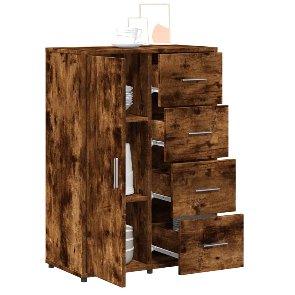 Dressoir 60x31x84 cm bewerkt hout gerookt eikenkleurig is nu te koop bij PeponiXL, paradijselijk wonen!