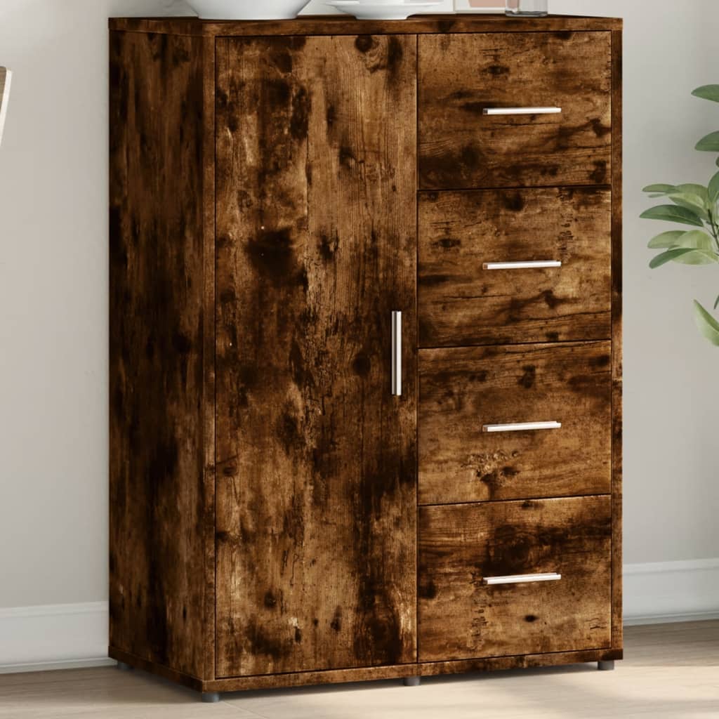 Dressoir 60x31x84 cm bewerkt hout gerookt eikenkleurig is nu te koop bij PeponiXL, paradijselijk wonen!