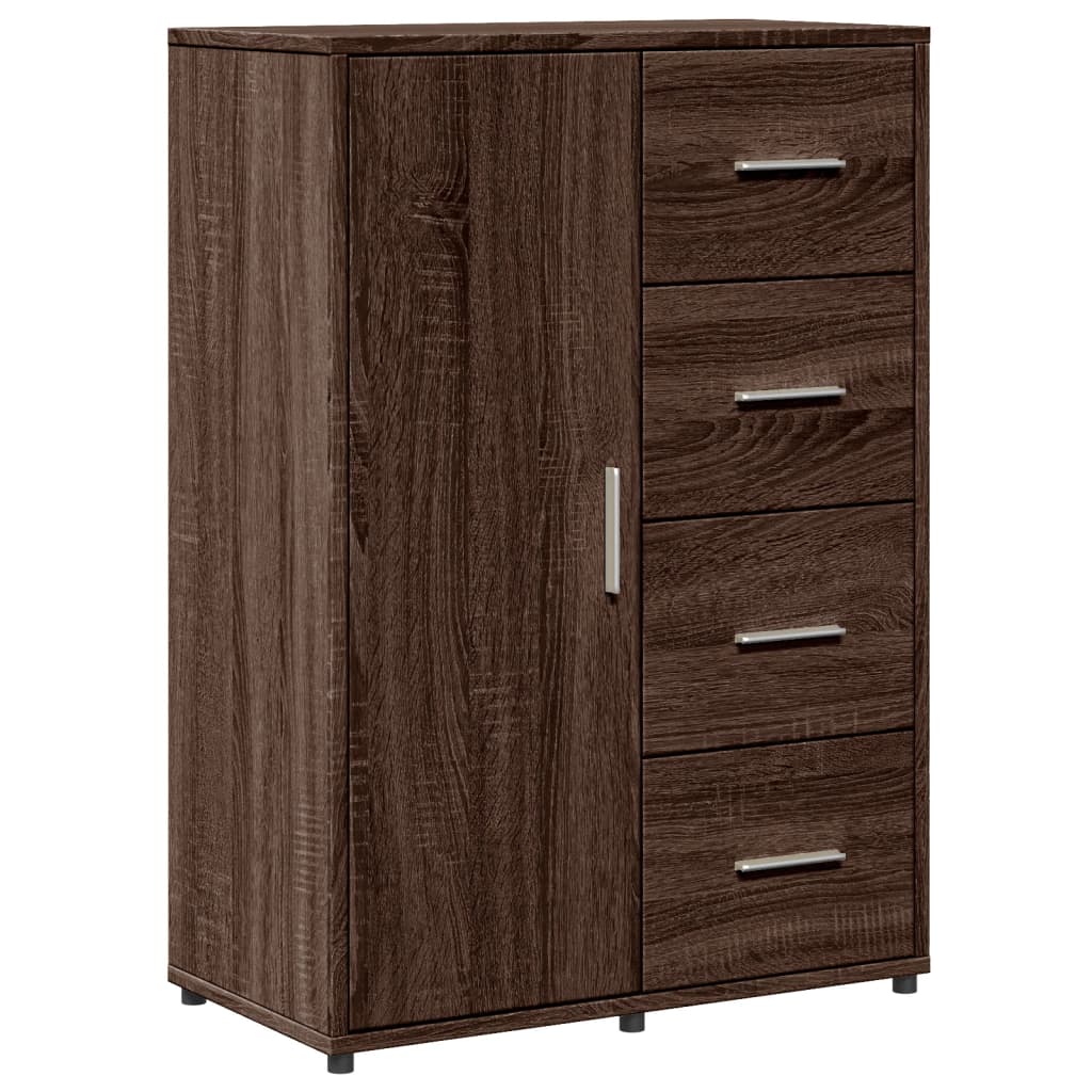 Dressoir 60x31x84 cm bewerkt hout bruin eikenkleur is nu te koop bij PeponiXL, paradijselijk wonen!