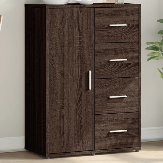 Dressoir 60x31x84 cm bewerkt hout bruin eikenkleur is nu te koop bij PeponiXL, paradijselijk wonen!