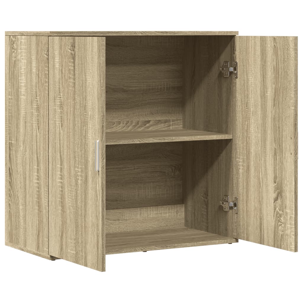 Dressoir 79x38x80 cm bewerkt hout sonoma eikenkleurig is nu te koop bij PeponiXL, paradijselijk wonen!