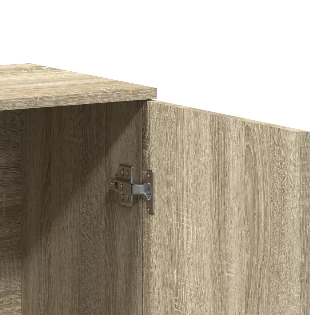 Dressoir 79x38x80 cm bewerkt hout sonoma eikenkleurig is nu te koop bij PeponiXL, paradijselijk wonen!