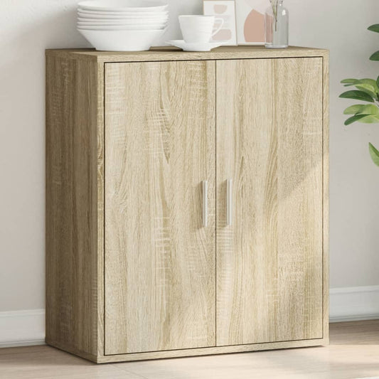 Dressoir 79x38x80 cm bewerkt hout sonoma eikenkleurig is nu te koop bij PeponiXL, paradijselijk wonen!