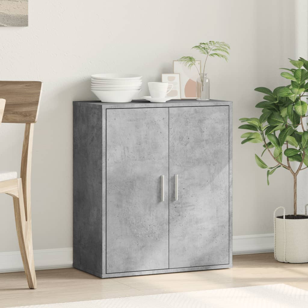 Dressoir 79x38x80 cm bewerkt hout betongrijs is nu te koop bij PeponiXL, paradijselijk wonen!