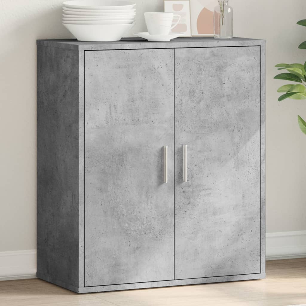 Dressoir 79x38x80 cm bewerkt hout betongrijs is nu te koop bij PeponiXL, paradijselijk wonen!