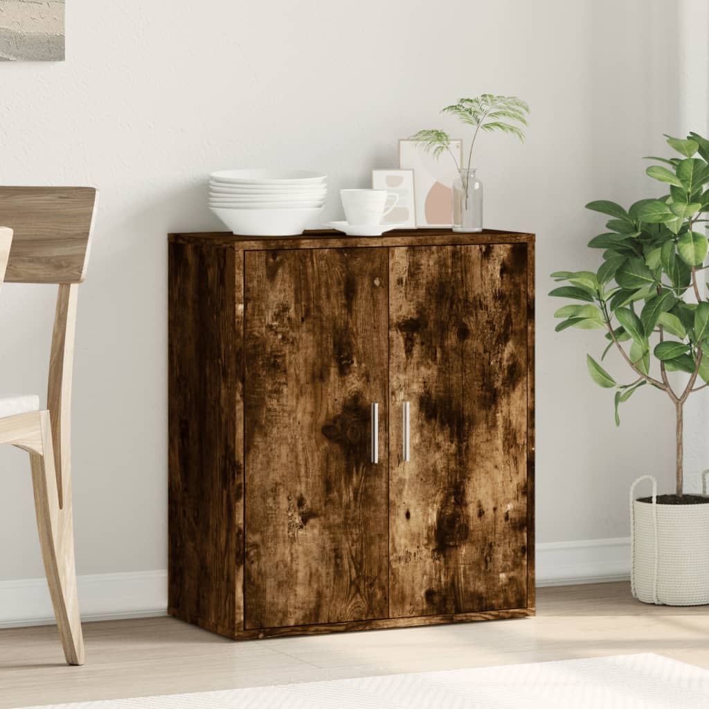 Dressoir 79x38x80 cm bewerkt hout gerookt eikenkleurig is nu te koop bij PeponiXL, paradijselijk wonen!