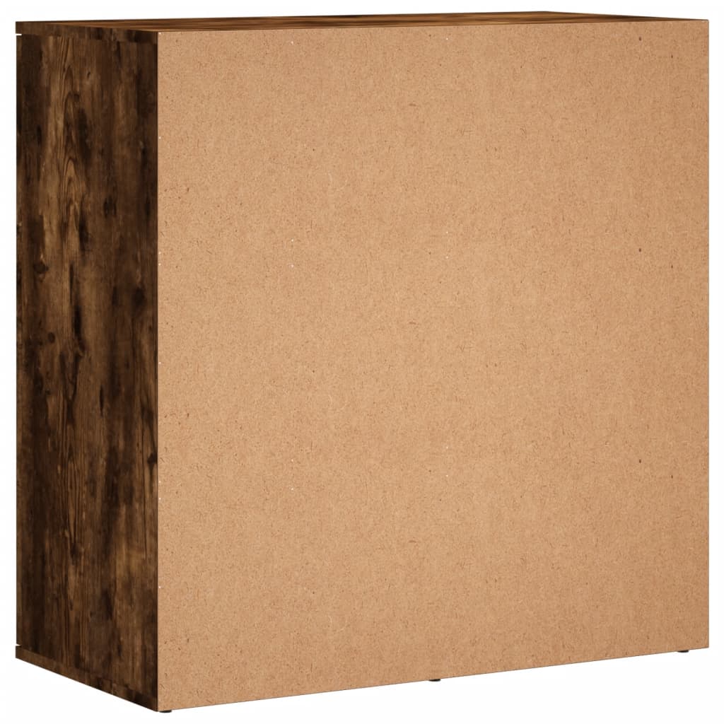 Dressoir 79x38x80 cm bewerkt hout gerookt eikenkleurig is nu te koop bij PeponiXL, paradijselijk wonen!